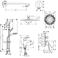 Набор для комплектации душа  HANSGROHE Logis Loop, 71264111
