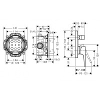Набор для комплектации душа  HANSGROHE Metropol Raindance, 23854000
