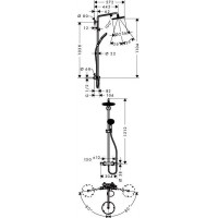 Набор для комплектации душа HANSGROHE Raindance Select S 240 Showerpipe с Термостатом, хром ( 27115000 )