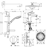 Набор для комплектации душа  HANSGROHE Talis E, 71745111