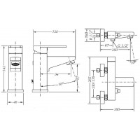 Набор смесителей для раковины и ванны GENEBRE Kenjo 1+1 (02KE-bath)