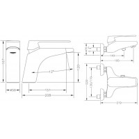 Набор смесителей для раковины и ванны GENEBRE Kode 1+1 (02KO-bath)