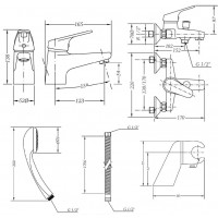 Набор смесителей для ванны без штанги GENEBRE Ge2 (03GE2-bath)