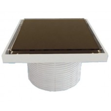 Надставки STYRON STY-505-GFB для трапа со стеклянной решеткой или под плитку (BROWN) 150х150 мм