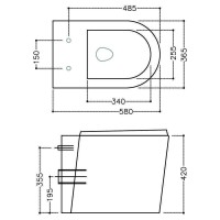 Напольный унитаз Jaquar Opal, с сиденьем полипропилен, OPS-WHT-15955