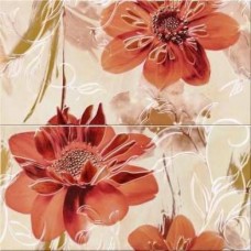 Панно Opoczno Lazio beige inserto flower 58,3х59,3