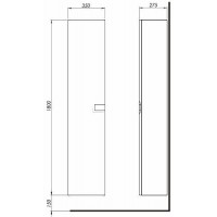 Пенал Kolo TWINS 140 см белый глянец