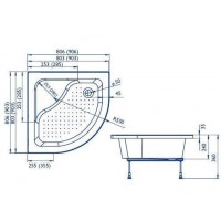 Поддон для душевых кабин Aquaform PLUS 550 200-18608P