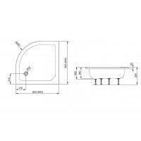 Поддон для душевых кабин Aquaform  PLUS 550 200-18611P