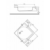 Поддон KOLO DEEP 80х80 XBK0380
