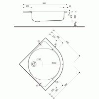Поддон KOLO DEEP 80х80 XBN0380