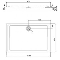 Поддон KOLO PACYFIK 140х90 XBP0749