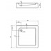Поддон STANDARD PLUS 90х90 с интегрированой панелью XBK1490