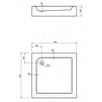 Поддон STANDARD PLUS80х80 с интегрированой панелью XBK1480