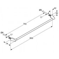 Полотенцедержатель KLUDI Ambienta 5397905 L= 850 mm