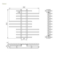Полотенцесушитель Laris Диана П11 1050 х 1000