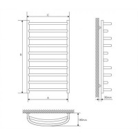 Полотенцесушитель Laris Евромикс 400x600 П6