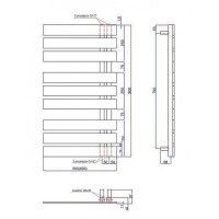 Полотенцесушитель водяной/электрический Instal Projekt NAMELESS, белый, Nam-50/90W