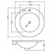 Раковина  Jaquar Fusion 54,5x54,5 см, круглая, FSS-WHT-29601