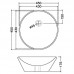 Раковина  Jaquar JDS 45x45 см, круглая, на столешницу, JDS-WHT-25905