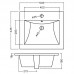 Раковина  Jaquar Kubix F 50,5x43,5 см, прямоугольная, KUS-WHT-35601