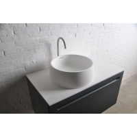 Раковина на столешницу VOLLE Solid surface ø420x150mm, каменная, 13-40-468