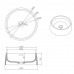 Раковина на столешницу VOLLE Solid surface ø420x150mm, каменная, 13-40-468