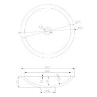 Раковина на столешницу VOLLE Solid surface  ø515x105mm, каменная, 13-40-856
