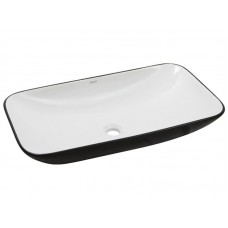 Раковина накладная Newarc Countertop 70х40 см черно-белая  5019BW
