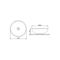 Раковина накладная Newarc Countertop d-41 см белая  5010