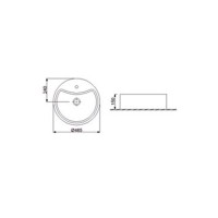 Раковина накладная Newarc Countertop d-47 см белая  5017