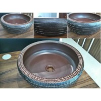 Раковина накладная Newarc d-42 см шоколадная 5062