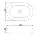 Раковина накладная Newarc Elips countertop 67х43 см золотая  5012G