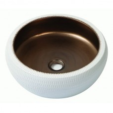 Раковина накладная Newarc Newart countertop d-42 см бело-шоколадная 5067