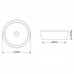 Раковина накладная Newarc Newart countertop d-42 см бело-шоколадная 5067