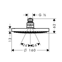 Ручной душ Hansgrohe Croma 160 28450000