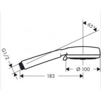 Ручной душ Hansgrohe Crometta 100 Multi  цв белый  26823400