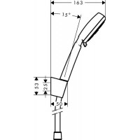 Ручной душ Hansgrohe Crometta 100 Vario Porter +держатель+шланг цв белый 26667400