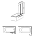 Шторы для ванны Aquaform LUGANO 2  170-07001M