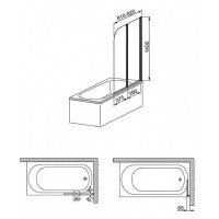 Шторы для ванны Aquaform MODERN 2 170-06965P
