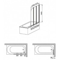 Шторы для ванны Aquaform MODERN 3 170-06992P