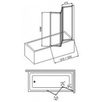 Шторы для ванны Aquaform STANDARD 170-04000P