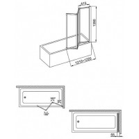 Шторы для ванны Aquaform STANDARD 170-04010