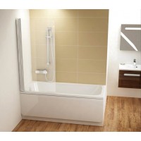 Шторы для ванны Ravak CVS1 - 80 R TRANSPARENT профиль полированный алюминий