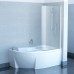 Шторы для ванны Ravak CVSK1 Rosa 160/170 L TRANSPARENT профиль полированный алюминий
