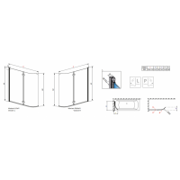 Шторка для ванны RADAWAY Eos PND 130,  205202-101L/R