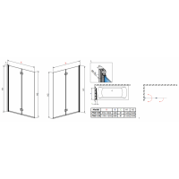 Шторка для ванны RADAWAY Essenza New PND 100,  207210-01L/R