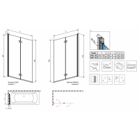 Шторка для ванны RADAWAY Fuenta New PND 100,  208210-01L/R