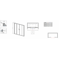 Шторка для ванны RADAWAY Vesta DWD 140,  203140-01