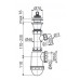 Сифон Alcaplast A442P-DN50/40 для мойки c пластмассовой решеткой